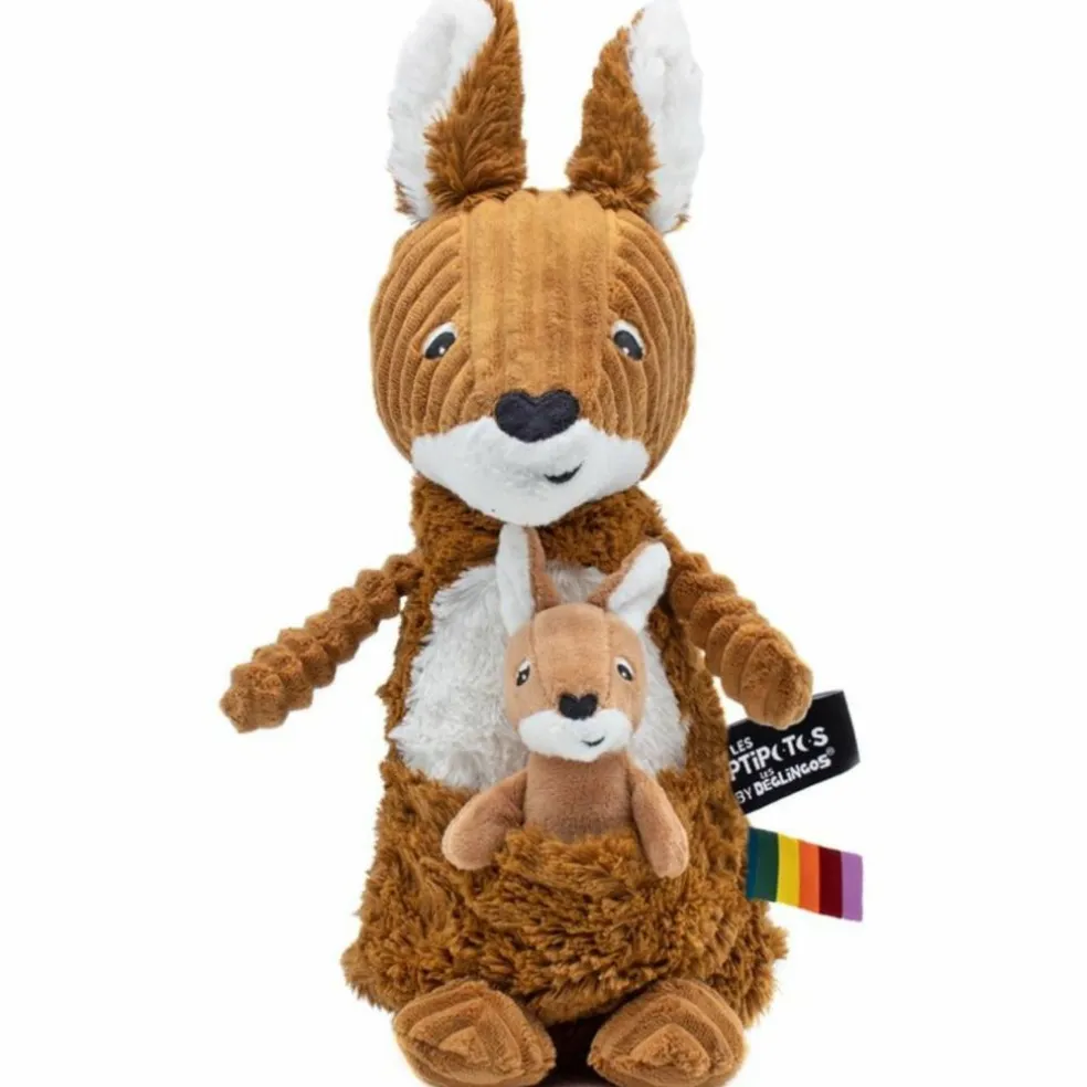 Peluche Les Ptipotos Kangourou cassonade (33 cm)