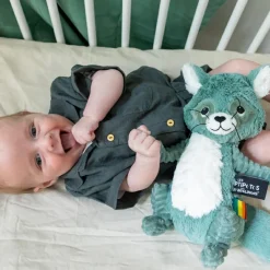 Peluche Les Ptipotos Netoitou le raton laveur vert (26 cm)