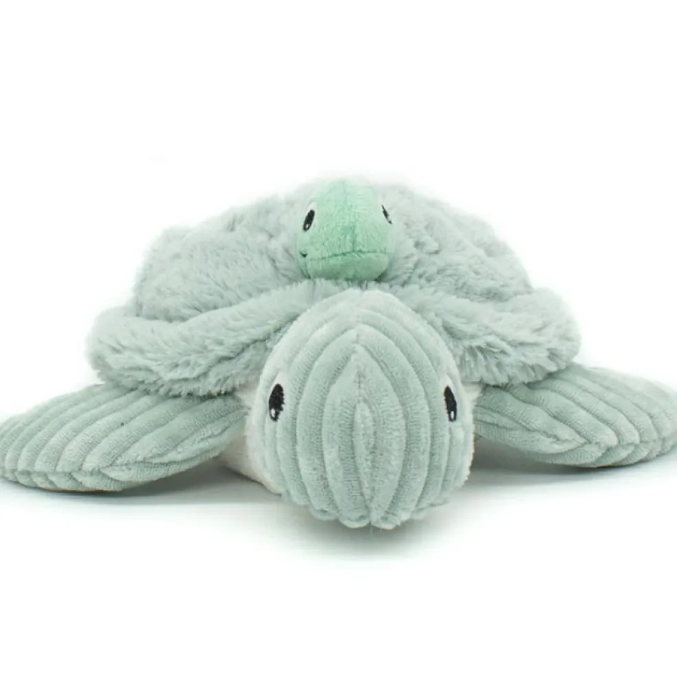 Peluche Les Ptipotos Sauvenou maman et bébé tortue menthe (29 cm)