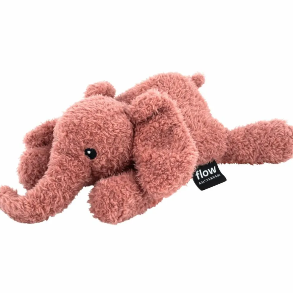 Peluche lumineuse George l'éléphant vieux rose