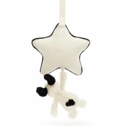 Peluche musicale Chien noir et crème (30 cm)