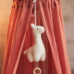 Peluche musicale Lama blanc