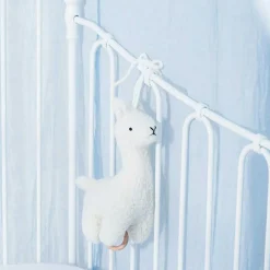 Peluche musicale Lama blanc