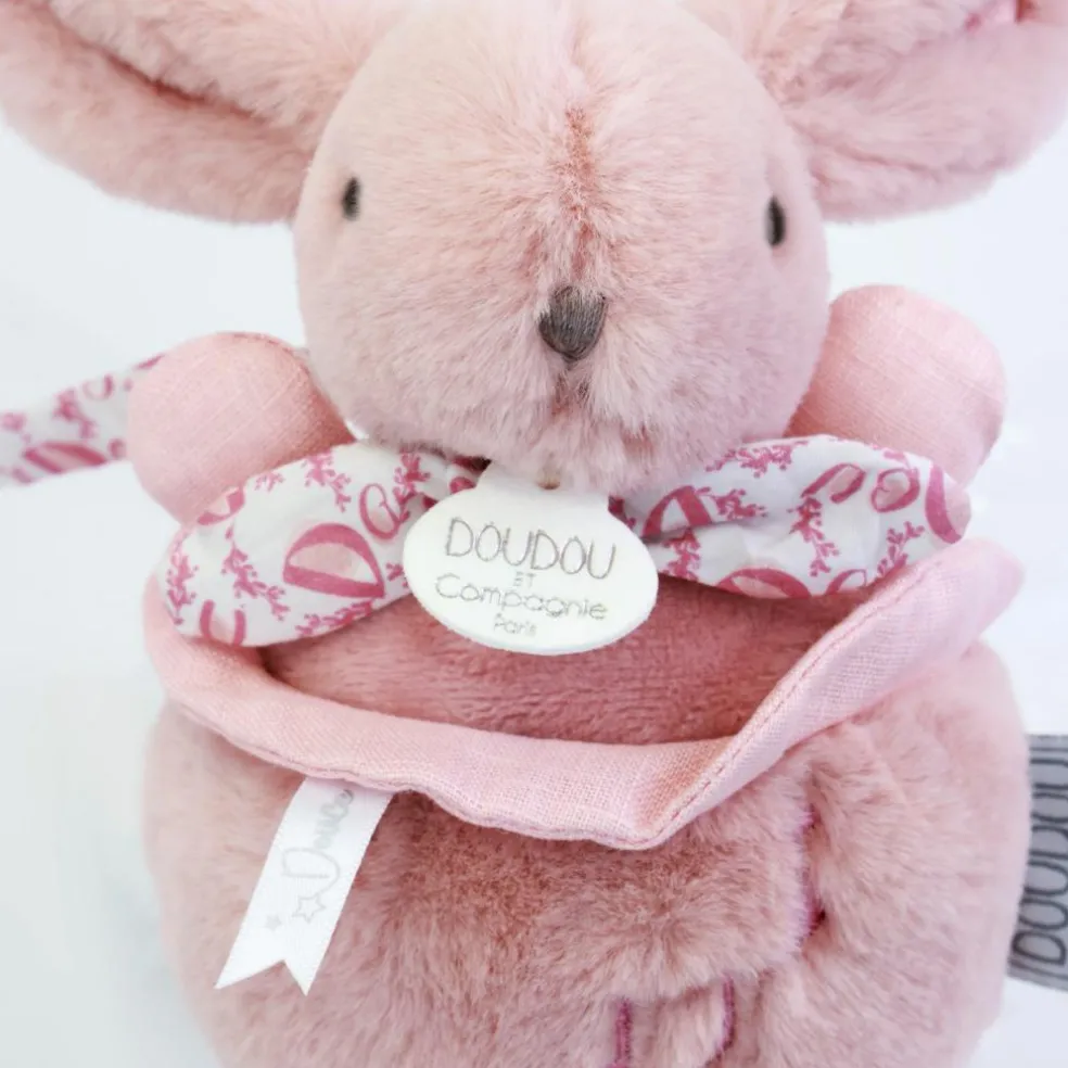 Peluche musicale Lapin Doudou rose (20 cm)