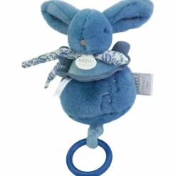 Peluche musicale Lapin Doudou bleu (20 cm)