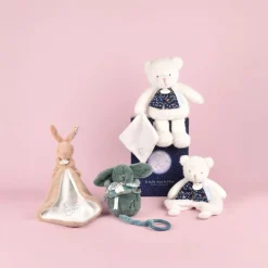 Peluche musicale Lapin Doudou vert sauge (20 cm)