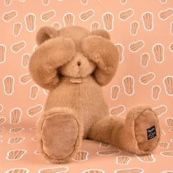 Peluche ours Clémentin Praline Cacahuète (80 cm)