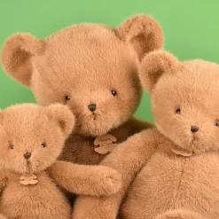Peluche ours Clémentin Praline Cacahuète (60 cm)
