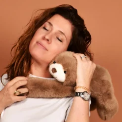 Peluche ours marron lesté PODCOLL (40 cm)