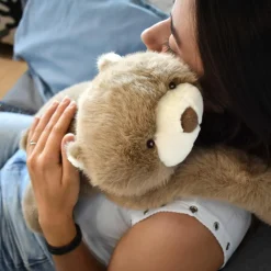 Peluche ours marron lesté PODCOLL (40 cm)