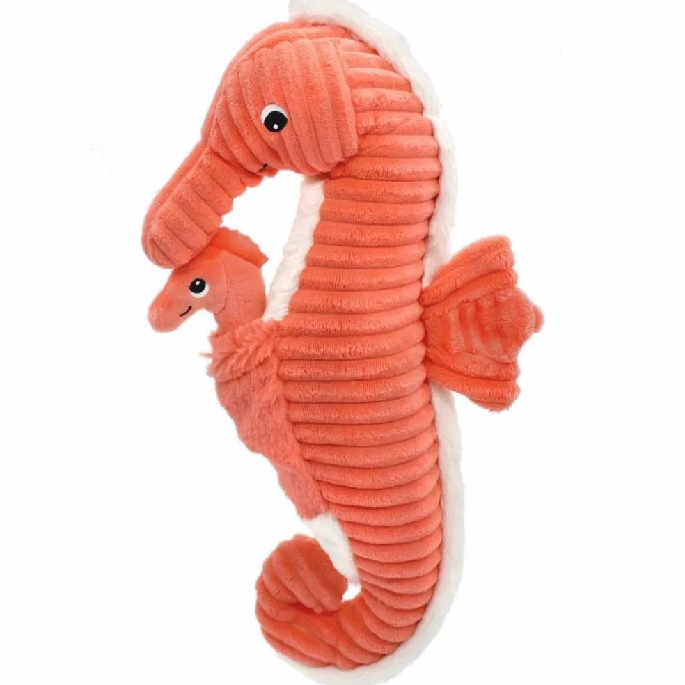 Peluche Papadou papa et bébé Les Ptipotos Corail (34 cm)