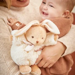 Peluche Patapouf Lapin crème (17 cm)