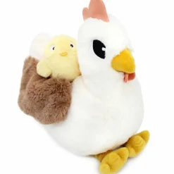 Peluche Pioupiou maman et bébé Les Ptipotos Blanc (32 cm)