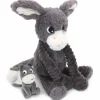 Peluche Poitou maman et bébé Les Ptipotos Gris (35 cm)