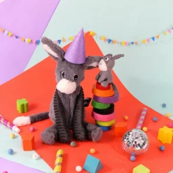 Peluche Poitou maman et bébé Les Ptipotos Gris (35 cm)