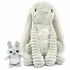 Peluche Toudou maman et bébé Les Ptipotos Gris clair (25 cm)