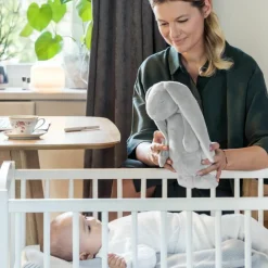 Peluche veilleuse lapin magique crème de lune (gris)