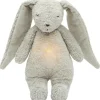 Peluche veilleuse lapin nature bio avec sons & lumières gris 2.0