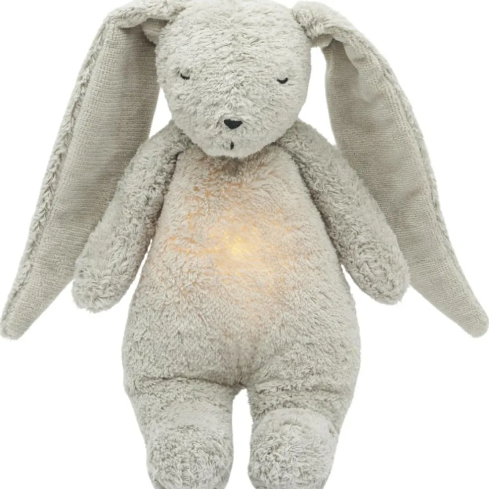 Peluche veilleuse lapin nature bio avec sons & lumières gris 2.0