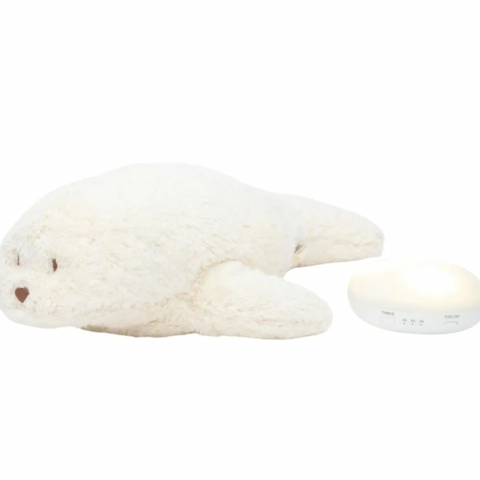 Peluche veilleuse Phoque nature bio blanc polaire