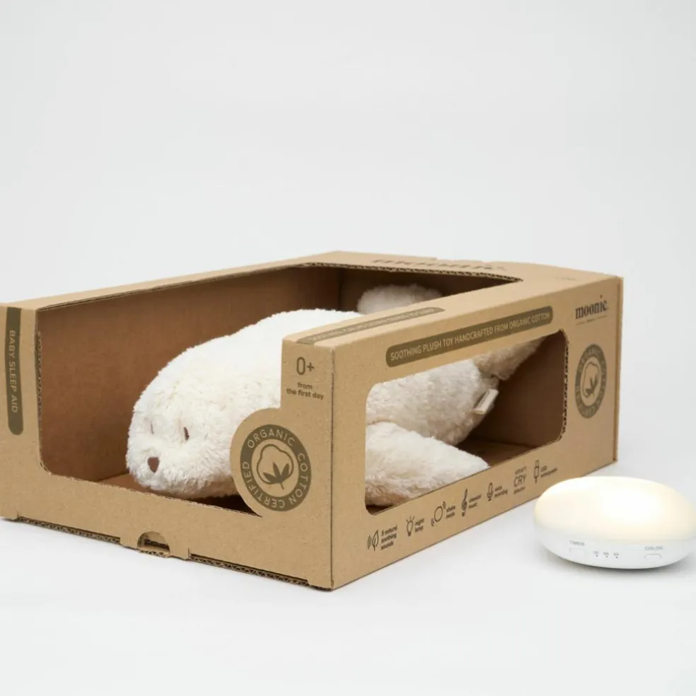 Peluche veilleuse Phoque nature bio blanc polaire