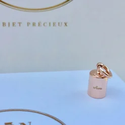 Pendentif personnalisable plaqué or rose