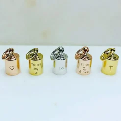 Pendentif personnalisable plaqué or rose