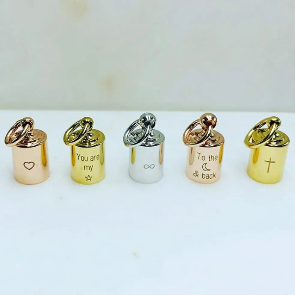 Pendentif personnalisable plaqué or rose