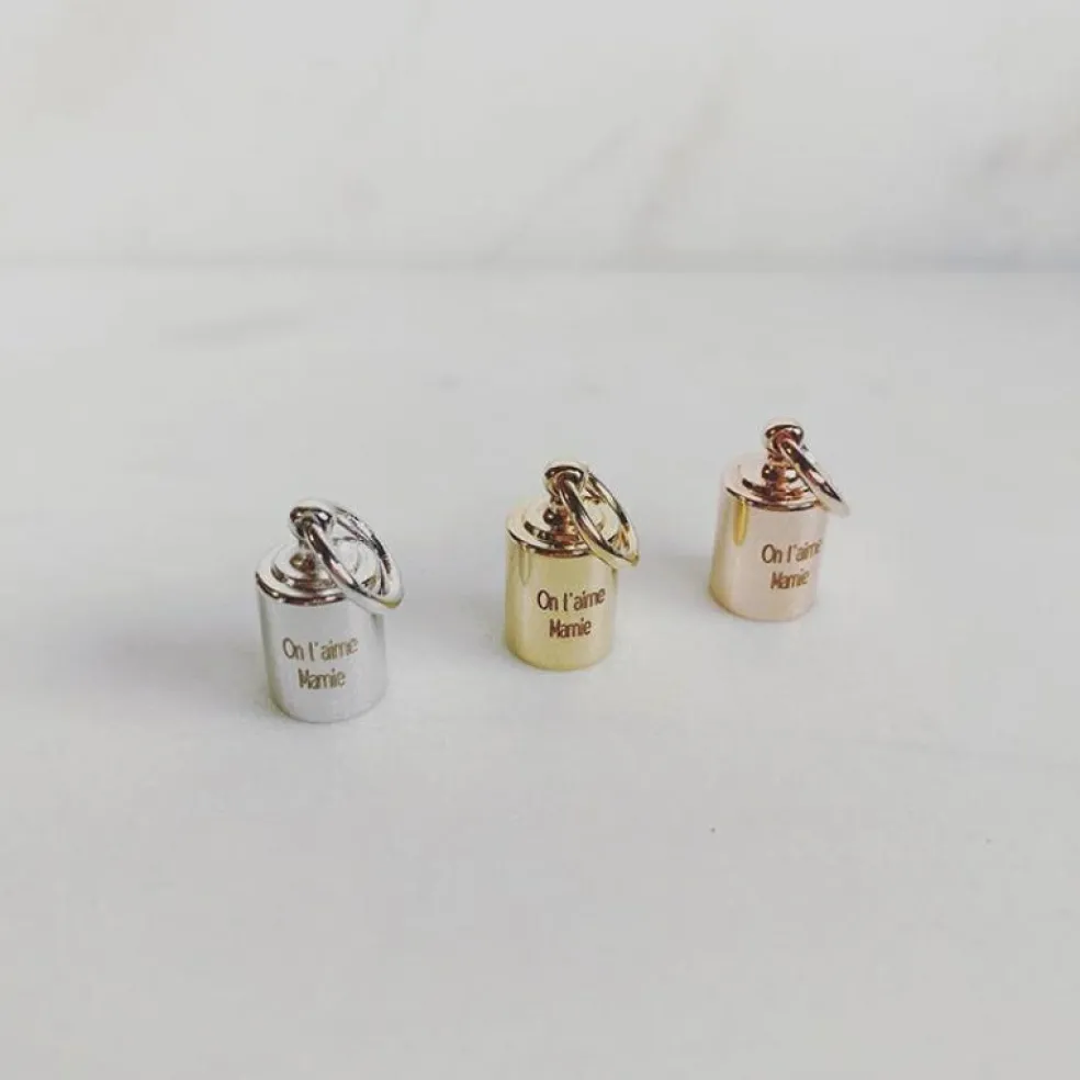 Pendentif personnalisable plaqué or rose