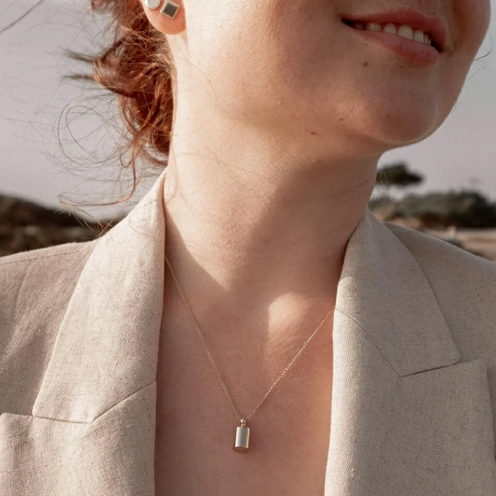 Pendentif personnalisable plaqué or jaune