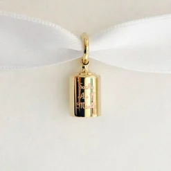 Pendentif personnalisable plaqué or jaune