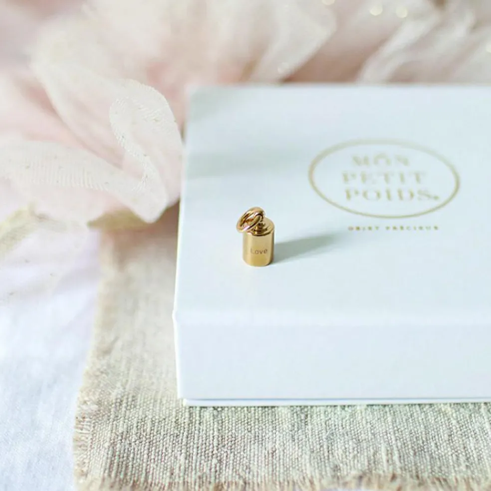 Pendentif personnalisable plaqué or jaune