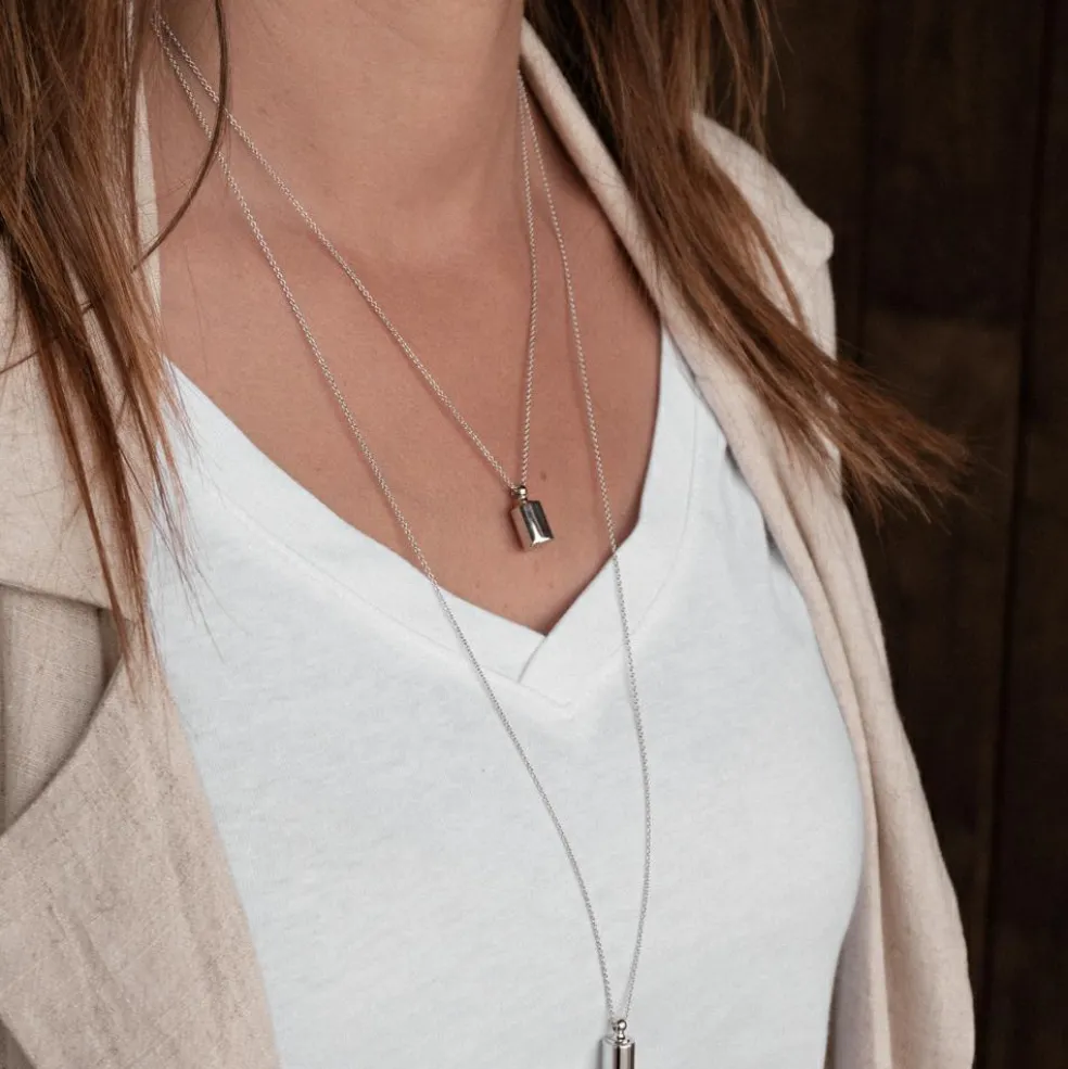 Pendentif personnalisable en argent rhodié