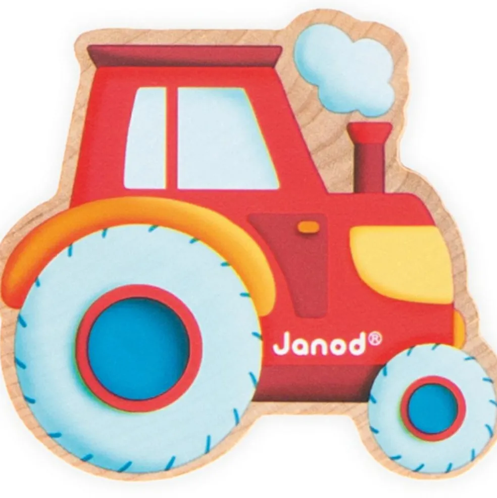 Perles à enfiler en bois Ferme potager (11 pièces)