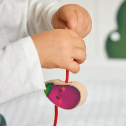 Perles à enfiler en bois Ferme potager (11 pièces)