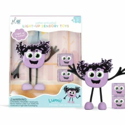 Personnage Lila violet et 2 cubes lumineux