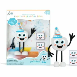 Personnage Party Pal blanc et 2 cubes lumineux