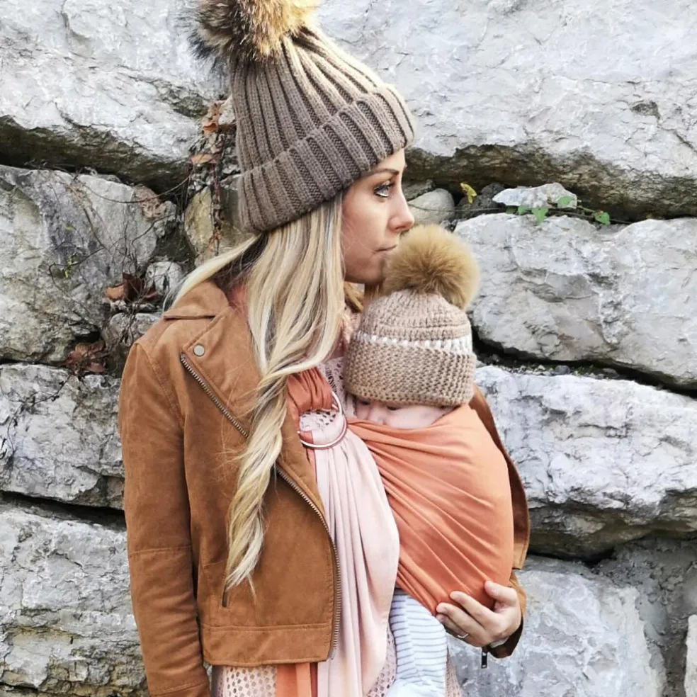 Petite écharpe Sling sans nœud Nude Caramel