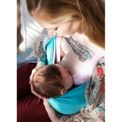 Petite écharpe Sling sans noeud gris anthracite et noir