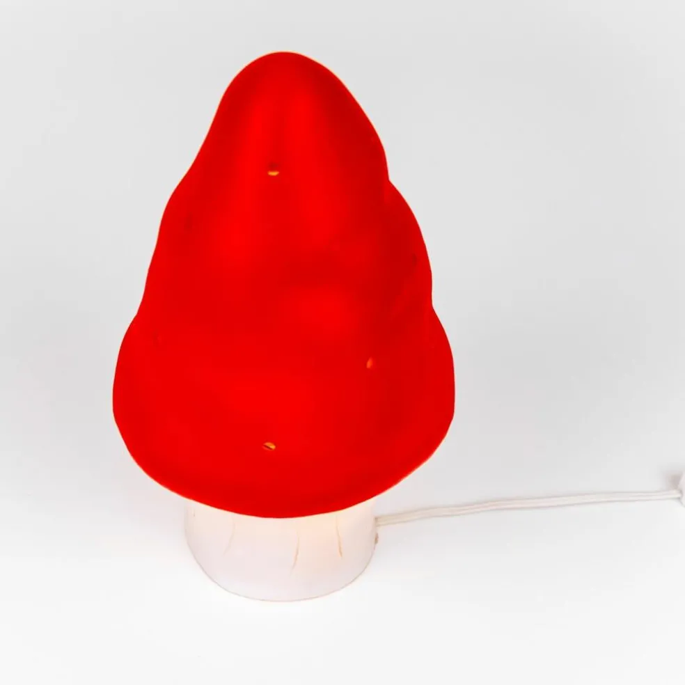 Petite lampe veilleuse champignon Rouge