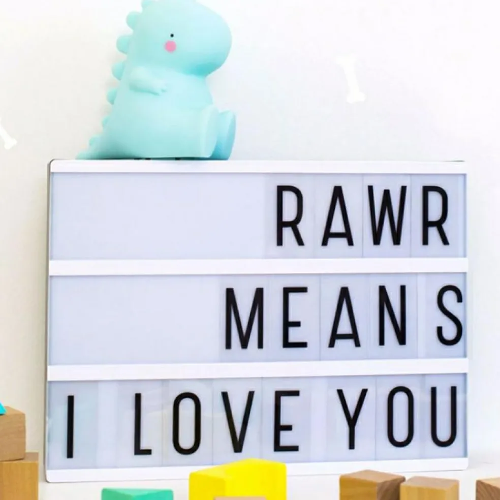 Petite veilleuse dinosaure bleu (12 cm)