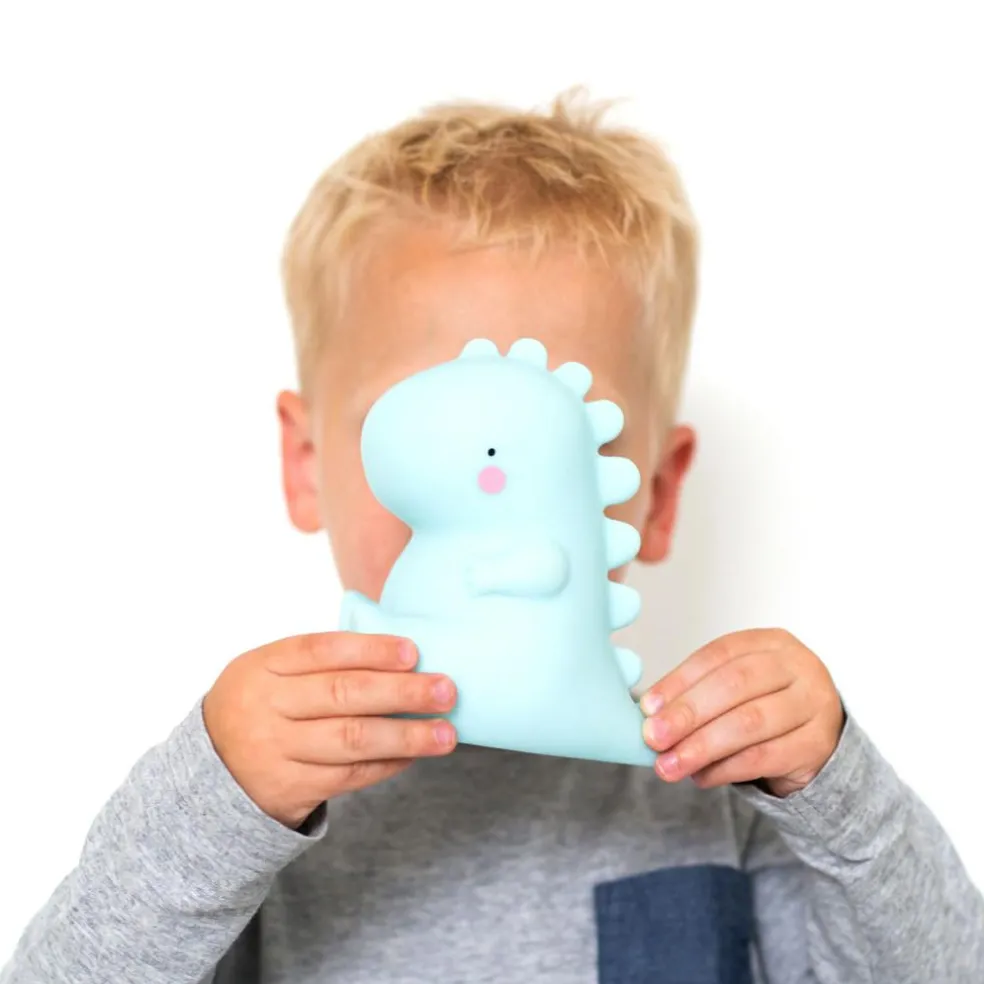 Petite veilleuse dinosaure bleu (12 cm)