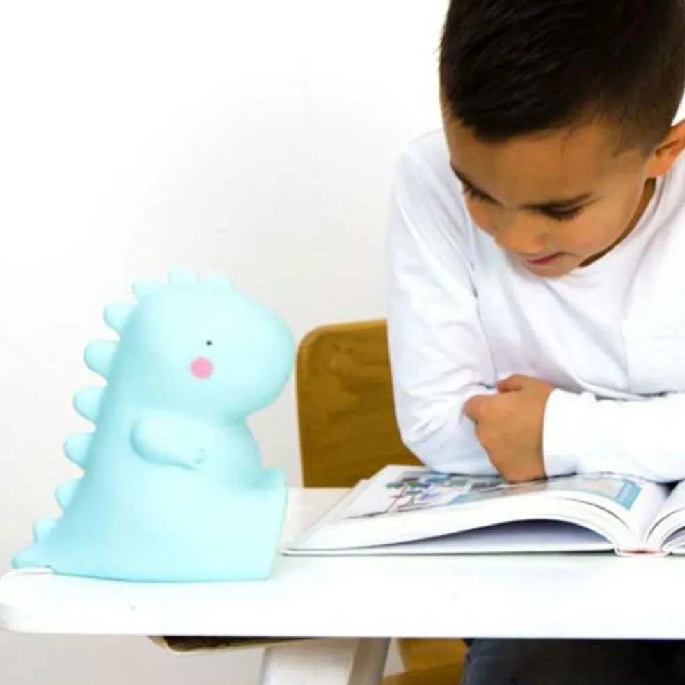 Petite veilleuse dinosaure bleu (12 cm)