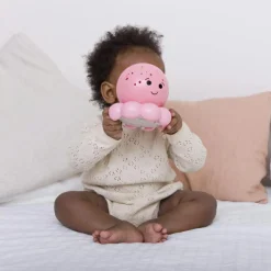 Petite veilleuse nomade bébé poulpe rose