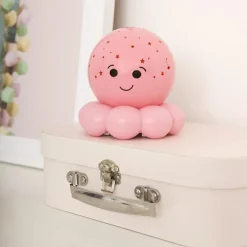 Petite veilleuse nomade bébé poulpe rose