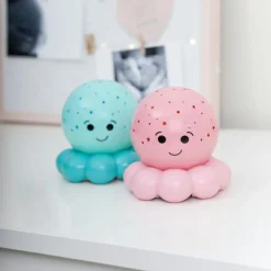 Petite veilleuse nomade bébé poulpe rose