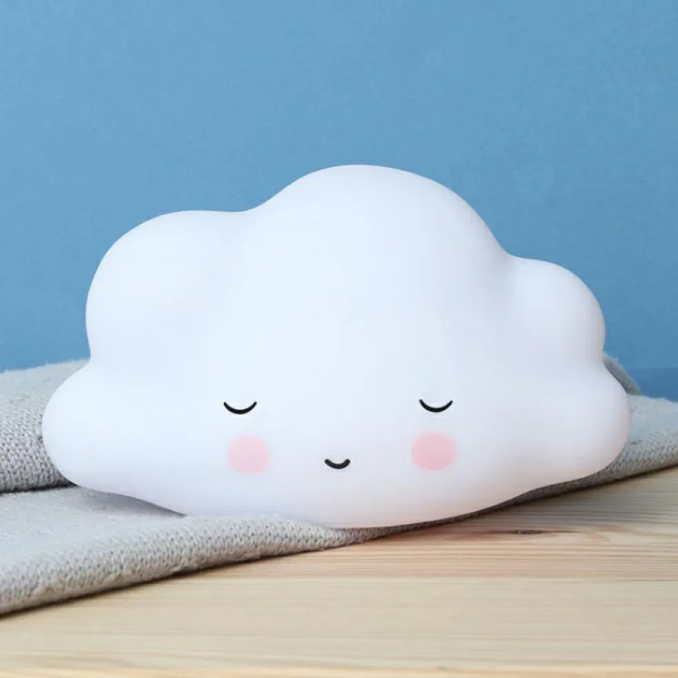 Petite veilleuse nuage blanc endormi (16 cm)