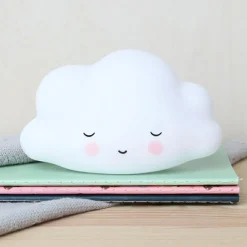 Petite veilleuse nuage blanc endormi (16 cm)