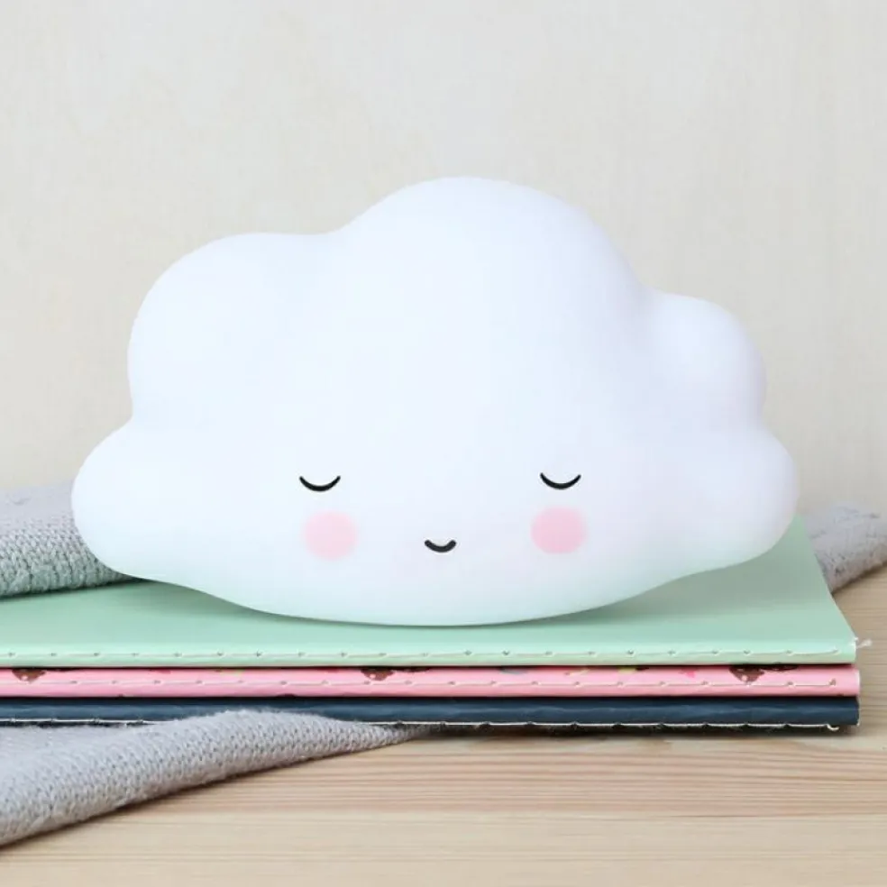 Petite veilleuse nuage blanc endormi (16 cm)