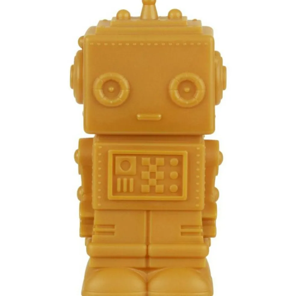 Petite veilleuse Robot jaune doré (13 cm)